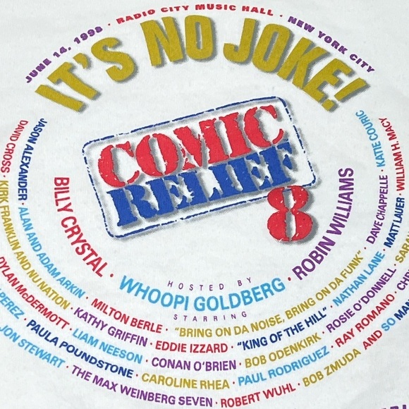 Comic Relief 8 Vintage Comedy 1998 Crewneck Pullover Sweatshirt - Picture 4 of 6